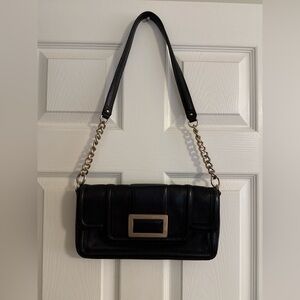 Banana Republic Black Leather Chain Shoulder Bag